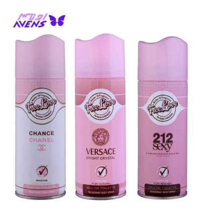 عمده فروشی اسپری خوشبو کننده بدن |‌ اسپری زنانه خوشبو فری لاور | فروشگاه اونس